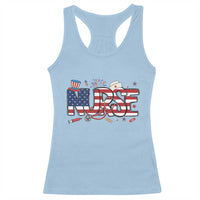 USA 250 Proud American Nurse Racerback Tank Top Patriotic Healthcare Hero