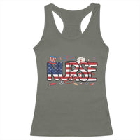 USA 250 Proud American Nurse Racerback Tank Top Patriotic Healthcare Hero