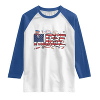 USA 250 Proud American Nurse Raglan Shirt Patriotic Healthcare Hero