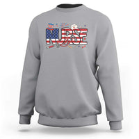 USA 250 Proud American Nurse Sweatshirt Patriotic Healthcare Hero