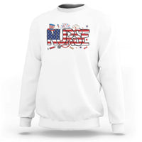 USA 250 Proud American Nurse Sweatshirt Patriotic Healthcare Hero