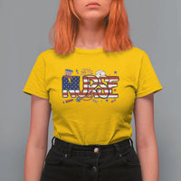 USA 250 Proud American Nurse T Shirt For Women Patriotic Healthcare Hero