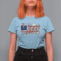 USA 250 Proud American Nurse T Shirt For Women Patriotic Healthcare Hero