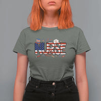 USA 250 Proud American Nurse T Shirt For Women Patriotic Healthcare Hero