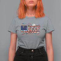 USA 250 Proud American Nurse T Shirt For Women Patriotic Healthcare Hero