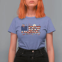 USA 250 Proud American Nurse T Shirt For Women Patriotic Healthcare Hero