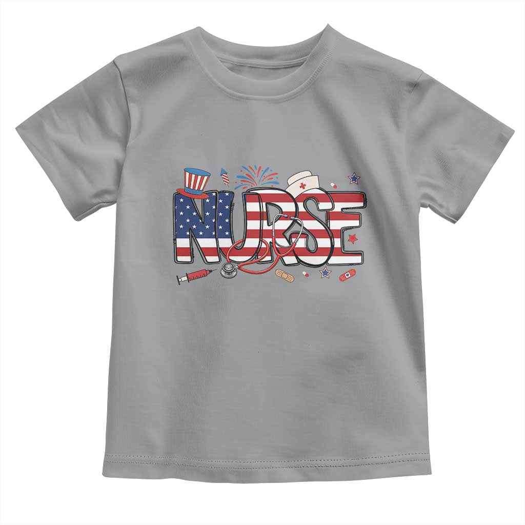 USA 250 Proud American Nurse Toddler T Shirt Patriotic Healthcare Hero