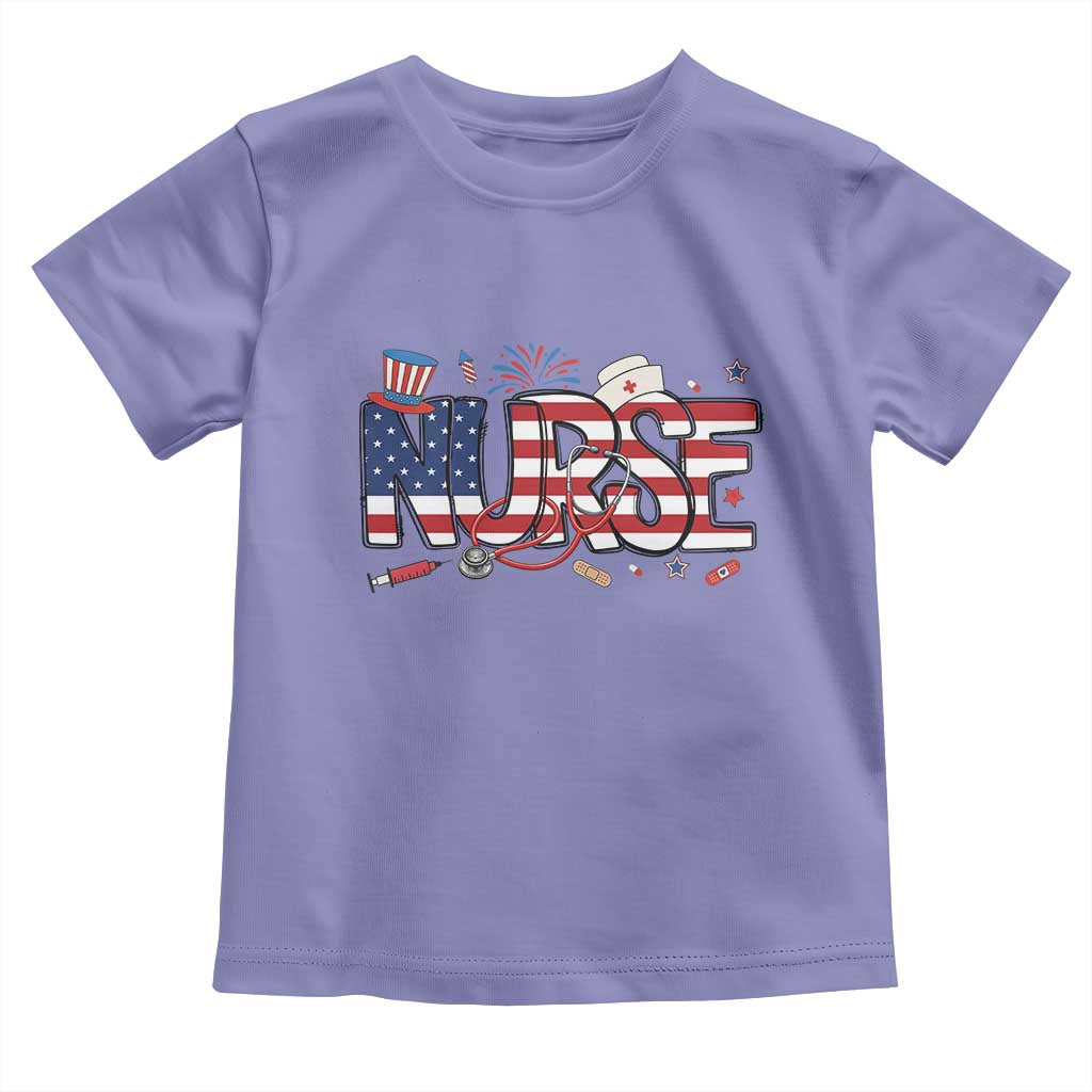 USA 250 Proud American Nurse Toddler T Shirt Patriotic Healthcare Hero