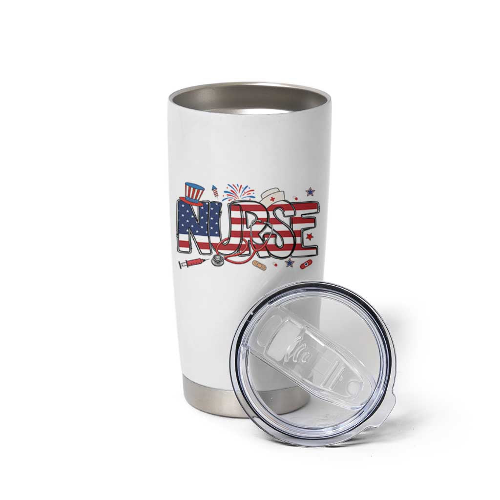 USA 250 Proud American Nurse Tumbler Cup Patriotic Healthcare Hero