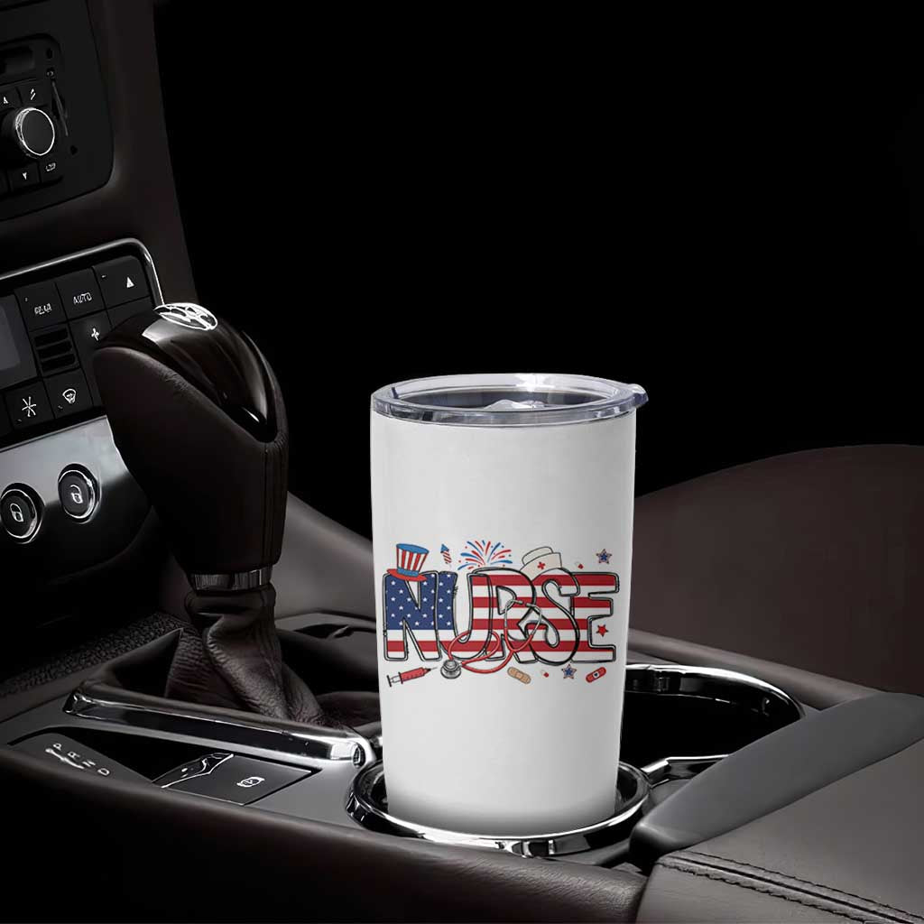 USA 250 Proud American Nurse Tumbler Cup Patriotic Healthcare Hero