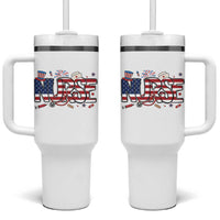 USA 250 Proud American Nurse Tumbler With Handle Patriotic Healthcare Hero