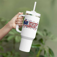 USA 250 Proud American Nurse Tumbler With Handle Patriotic Healthcare Hero