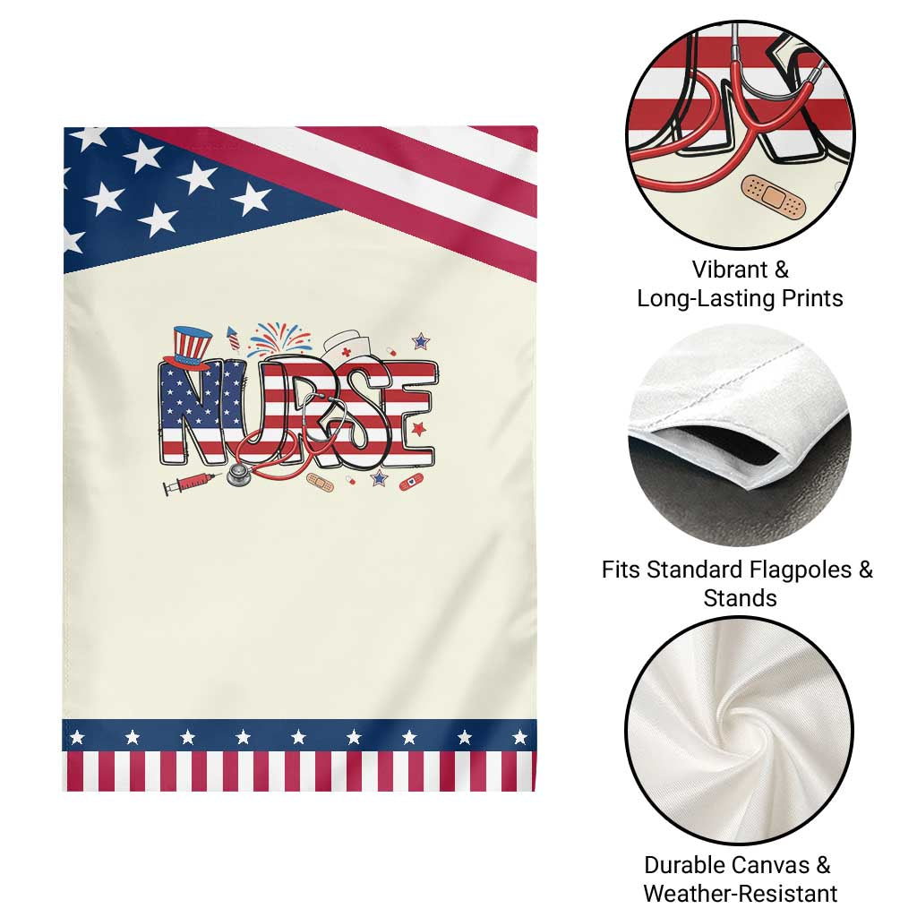 USA 250 Proud American Nurse Garden Flag Patriotic Healthcare Hero
