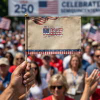 USA 250 Proud American Nurse Patriotic Handheld Flag Patriotic Healthcare Hero