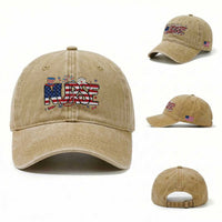 USA 250 Proud American Nurse Washed Cotton Baseball Cap Patriotic Healthcare Hero