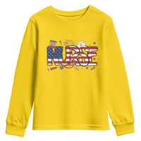 USA 250 Proud American Nurse Youth Sweatshirt Patriotic Healthcare Hero