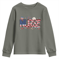 USA 250 Proud American Nurse Youth Sweatshirt Patriotic Healthcare Hero