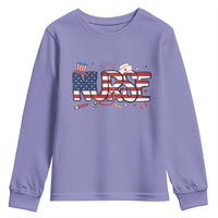 USA 250 Proud American Nurse Youth Sweatshirt Patriotic Healthcare Hero