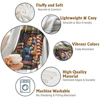 Patriotic Rosie Nurse Feminist Pride Throw Blanket 250 Years Of Nursing
