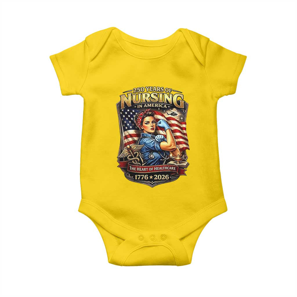 Patriotic Rosie Nurse Feminist Pride Baby Onesie 250 Years Of Nursing