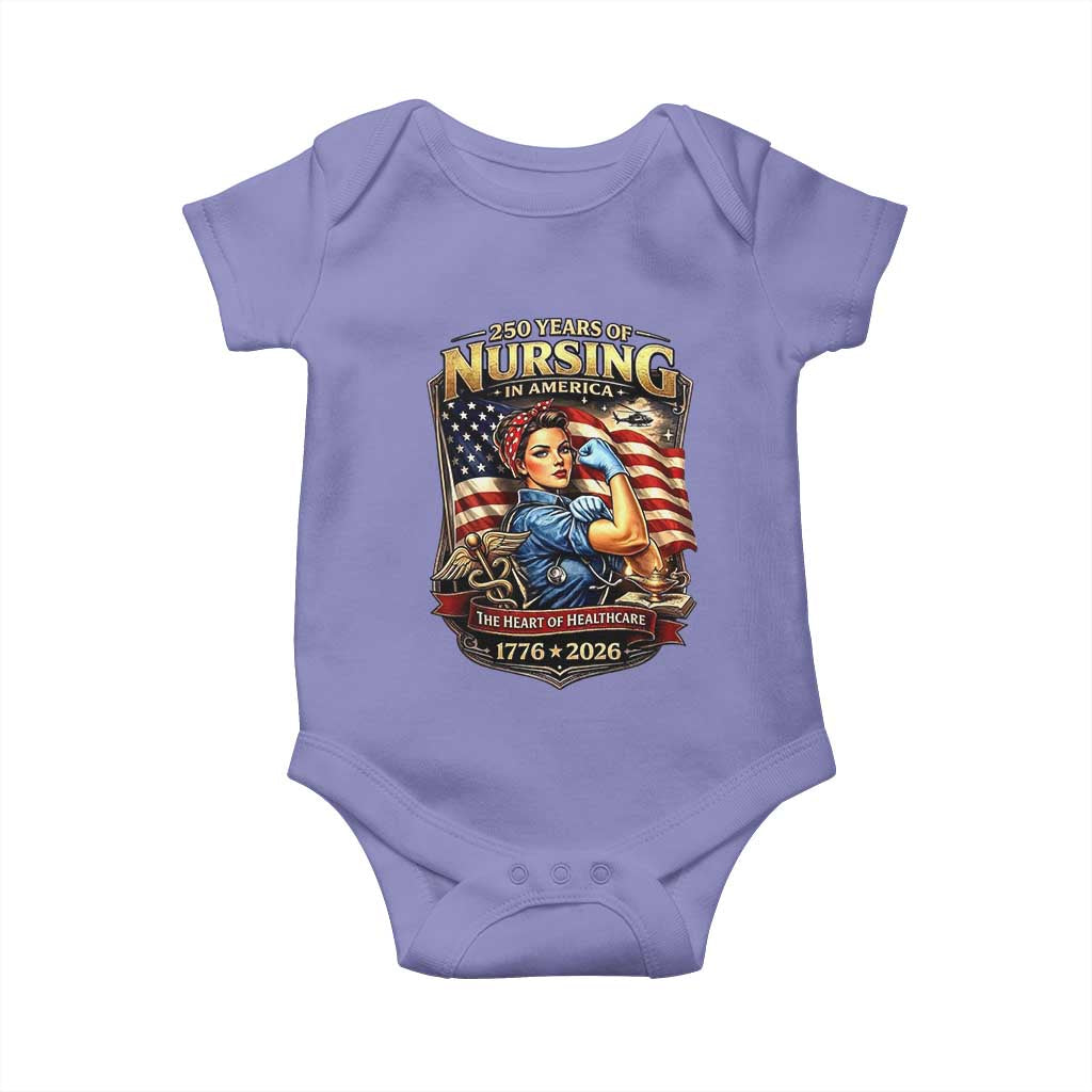 Patriotic Rosie Nurse Feminist Pride Baby Onesie 250 Years Of Nursing