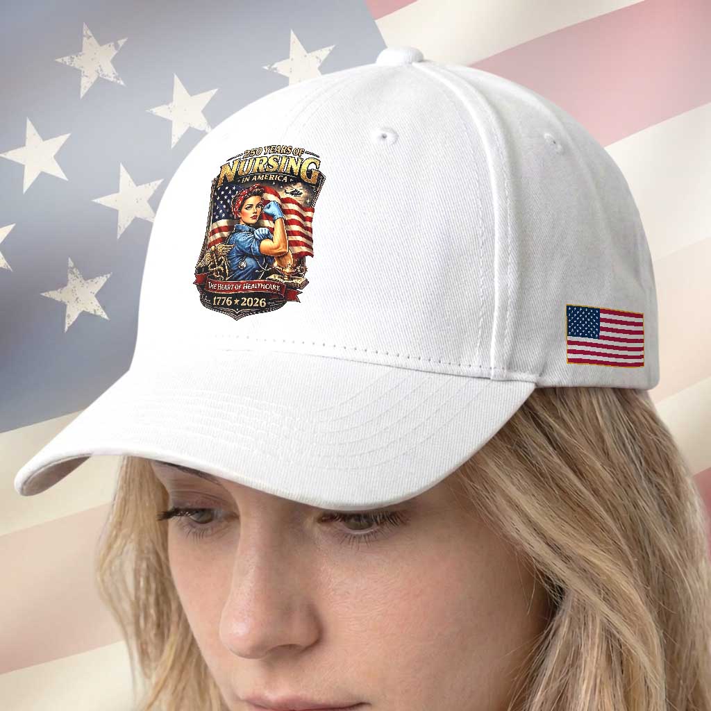 Patriotic Rosie Nurse Feminist Pride Baseball Cap 250 Years Of Nursing