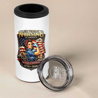 Patriotic Rosie Nurse Feminist Pride 4 in 1 Can Cooler Tumbler 250 Years Of Nursing