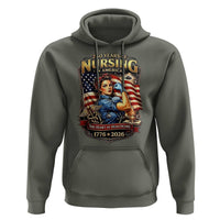 Patriotic Rosie Nurse Feminist Pride Hoodie 250 Years Of Nursing