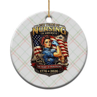 Patriotic Rosie Nurse Feminist Pride Ceramic Ornament 250 Years Of Nursing