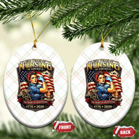 Patriotic Rosie Nurse Feminist Pride Ceramic Ornament 250 Years Of Nursing
