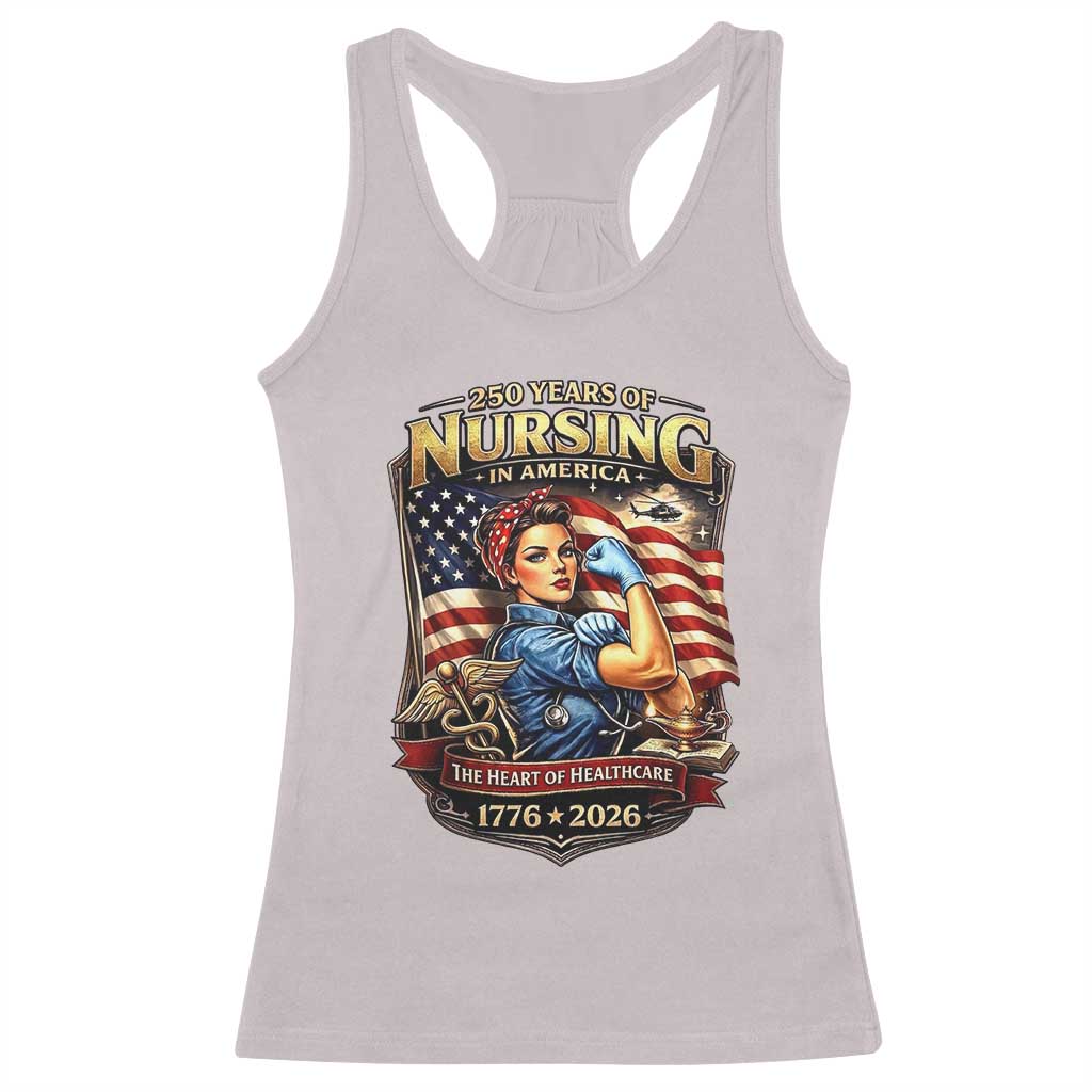 Patriotic Rosie Nurse Feminist Pride Racerback Tank Top 250 Years Of Nursing
