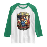 Patriotic Rosie Nurse Feminist Pride Raglan Shirt 250 Years Of Nursing