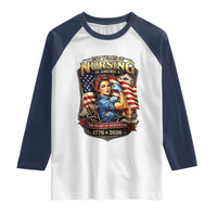 Patriotic Rosie Nurse Feminist Pride Raglan Shirt 250 Years Of Nursing