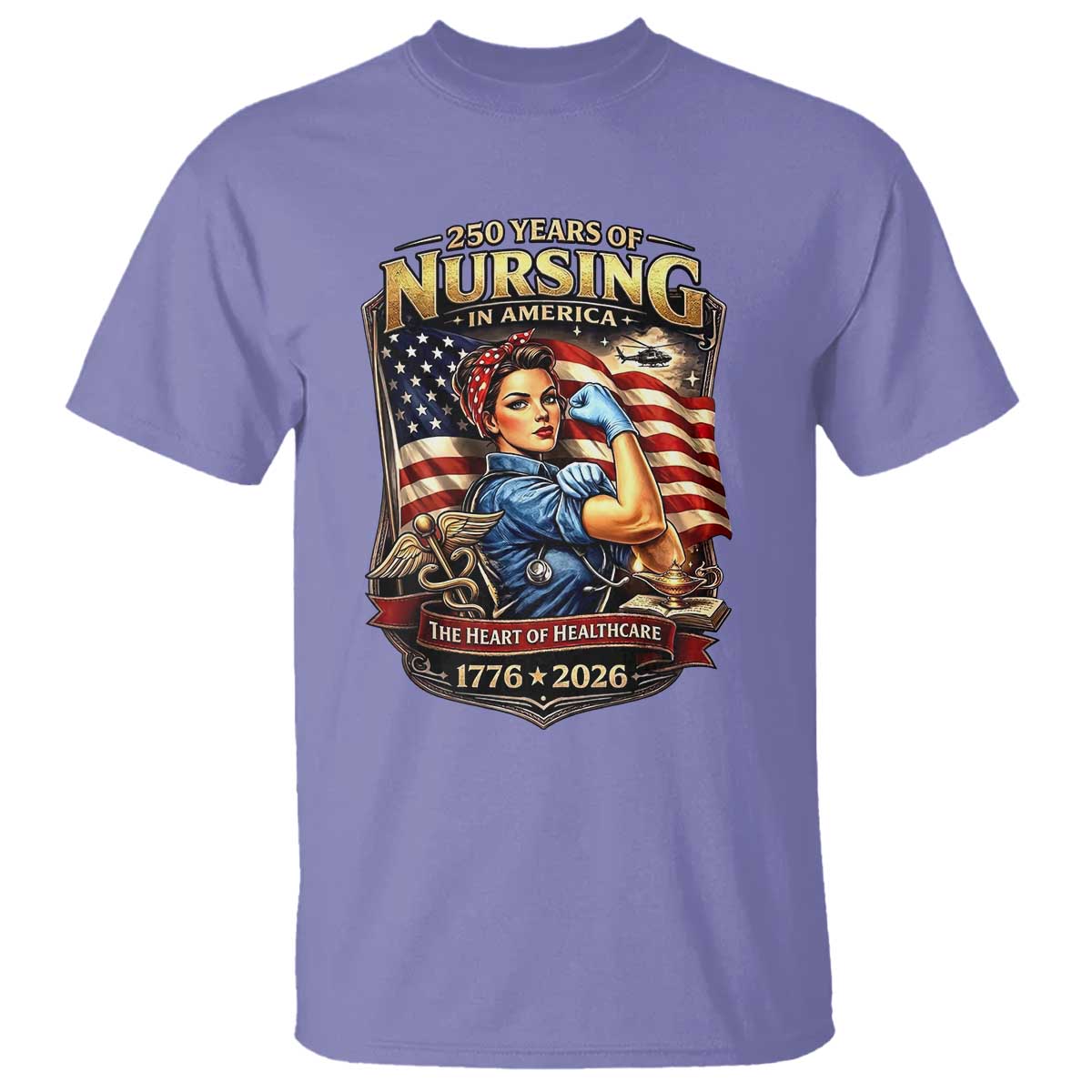 Patriotic Rosie Nurse Feminist Pride T Shirt 250 Years Of Nursing