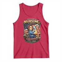 Patriotic Rosie Nurse Feminist Pride Tank Top 250 Years Of Nursing