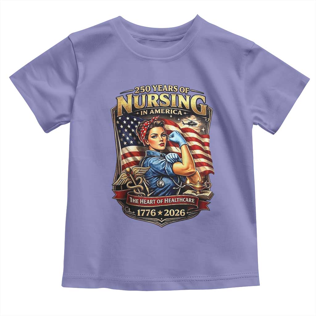Patriotic Rosie Nurse Feminist Pride Toddler T Shirt 250 Years Of Nursing