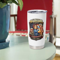 Patriotic Rosie Nurse Feminist Pride Tumbler Cup 250 Years Of Nursing