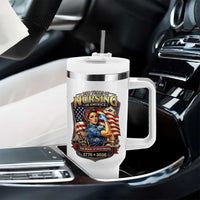 Patriotic Rosie Nurse Feminist Pride Tumbler With Handle 250 Years Of Nursing