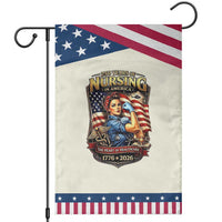 Patriotic Rosie Nurse Feminist Pride Garden Flag 250 Years Of Nursing