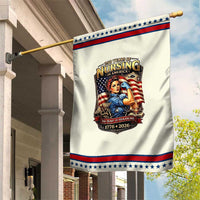 Patriotic Rosie Nurse Feminist Pride Garden Flag 250 Years Of Nursing