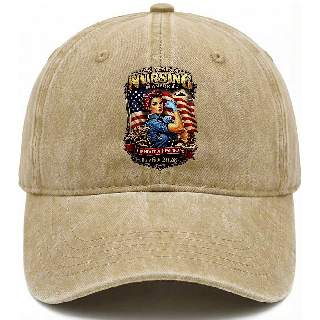 Patriotic Rosie Nurse Feminist Pride Washed Cotton Baseball Cap 250 Years Of Nursing