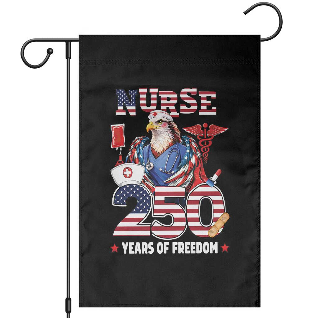 Bald Eagle Nurse 250 Years Of Freedom Garden Flag Patriotic American Nurse Gift