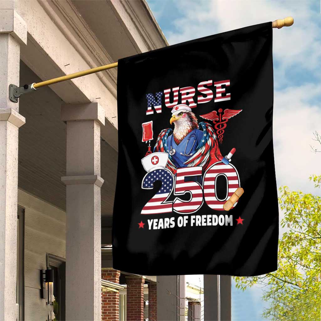 Bald Eagle Nurse 250 Years Of Freedom Garden Flag Patriotic American Nurse Gift