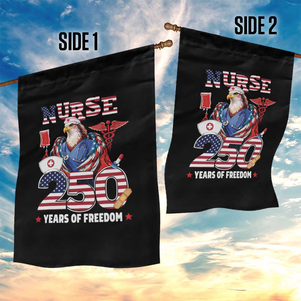 Bald Eagle Nurse 250 Years Of Freedom Garden Flag Patriotic American Nurse Gift