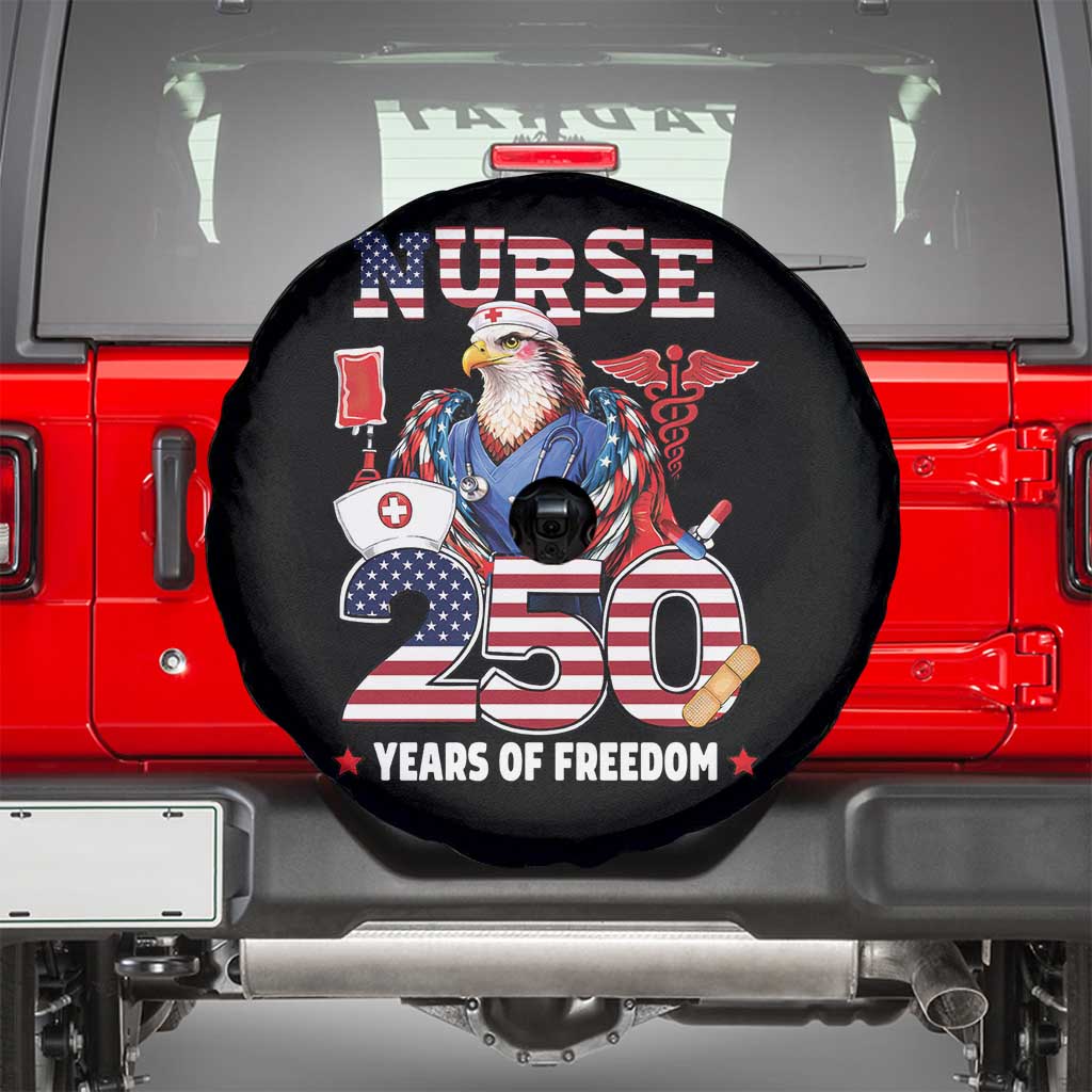 Bald Eagle Nurse 250 Years Of Freedom Spare Tire Cover Patriotic American Nurse Gift