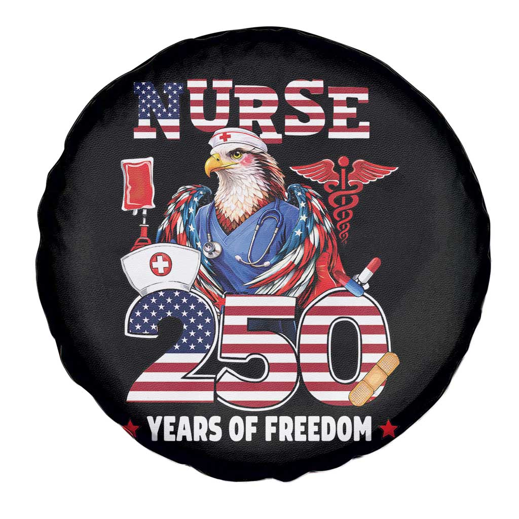 Bald Eagle Nurse 250 Years Of Freedom Spare Tire Cover Patriotic American Nurse Gift