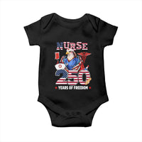 Bald Eagle Nurse 250 Years Of Freedom Baby Onesie Patriotic American Nurse Gift