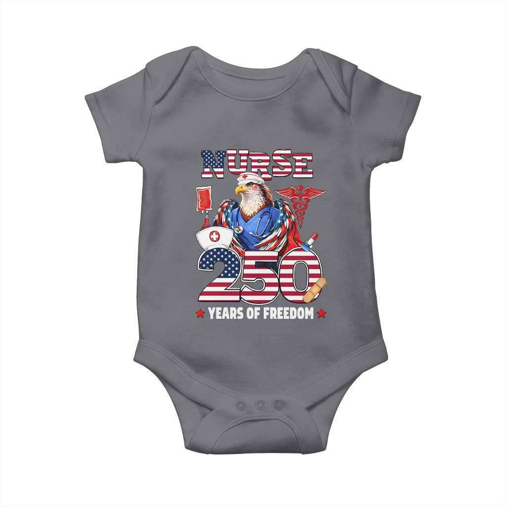 Bald Eagle Nurse 250 Years Of Freedom Baby Onesie Patriotic American Nurse Gift