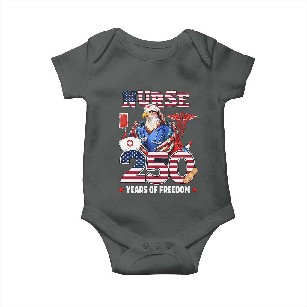 Bald Eagle Nurse 250 Years Of Freedom Baby Onesie Patriotic American Nurse Gift