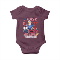 Bald Eagle Nurse 250 Years Of Freedom Baby Onesie Patriotic American Nurse Gift